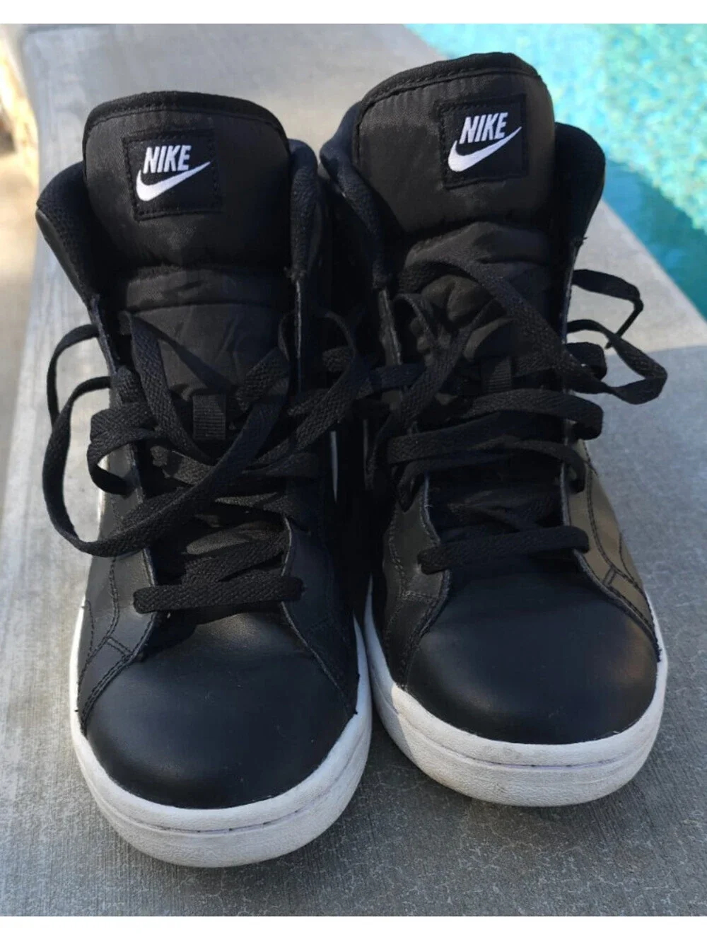 Men's Nike Court Royale Mid 2 Size 10 Black Onyx Basketball Shoes Sneakers